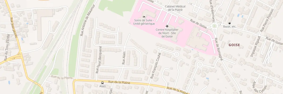 Plan du 26 Rue Alfred de Vigny à Niort