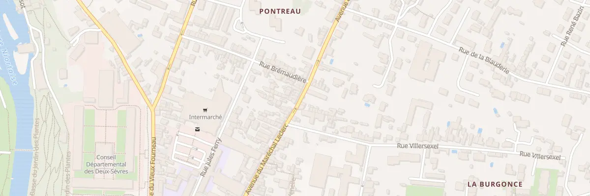 Plan du 83 Rue du Mal Leclerc à Niort