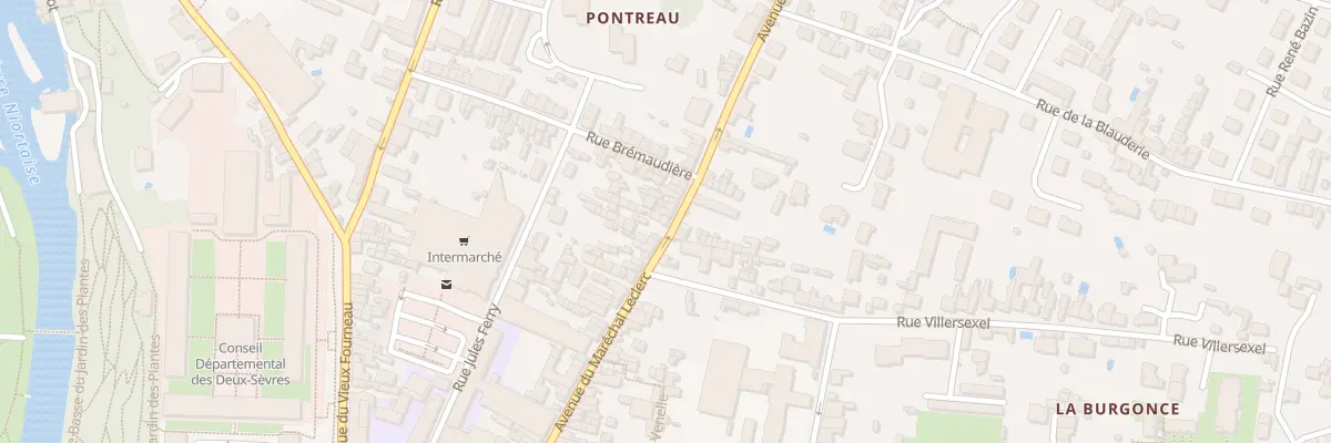 Plan du 81 Rue du Mal Leclerc à Niort