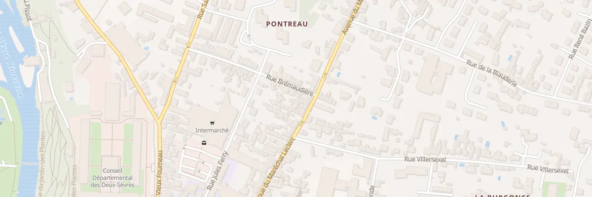 Plan du 91 Rue du Mal Leclerc à Niort