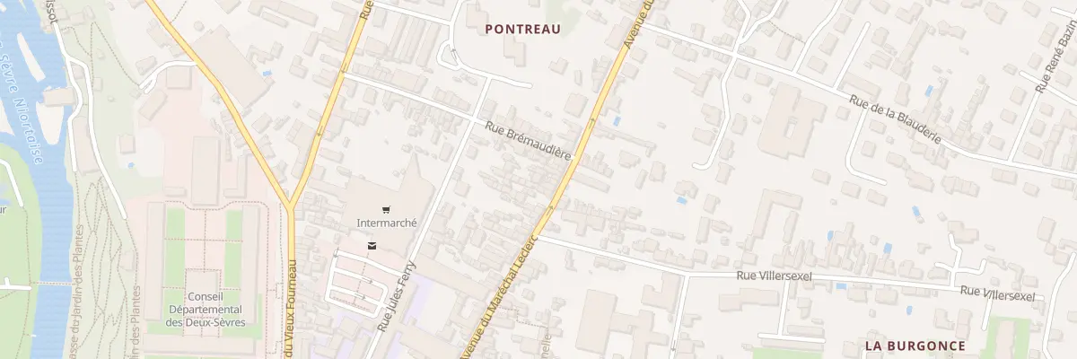 Plan du 85B Rue du Mal Leclerc à Niort