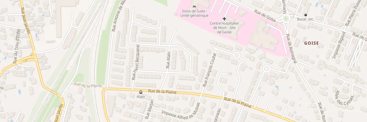 Plan du 5 Rue Alfred de Vigny à Niort