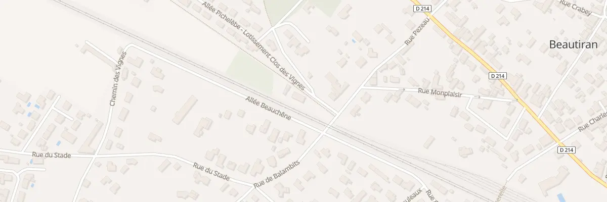 Plan du 2 Rue Pezeau à Beautiran
