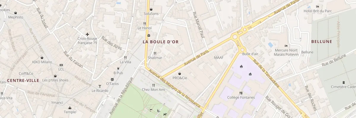 Plan du 11 Av de Paris à Niort