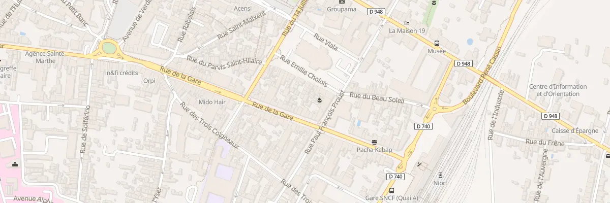 Plan du 24E Rue Emilie Cholois à Niort