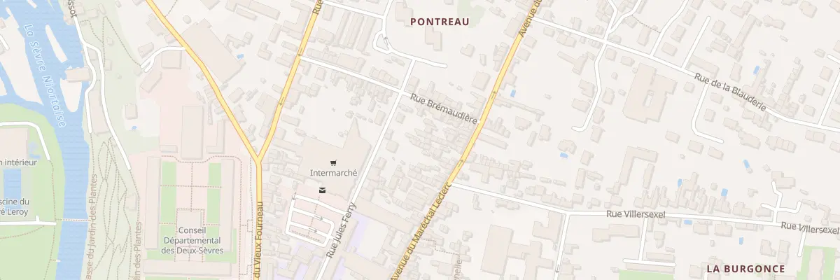 Plan du 77 Rue du Mal Leclerc à Niort