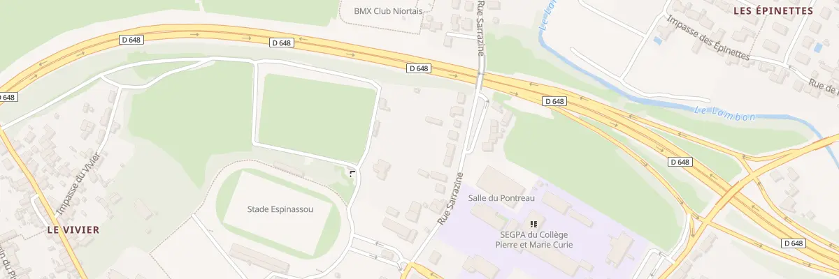 Plan du 75 Rue Sarrazine à Niort