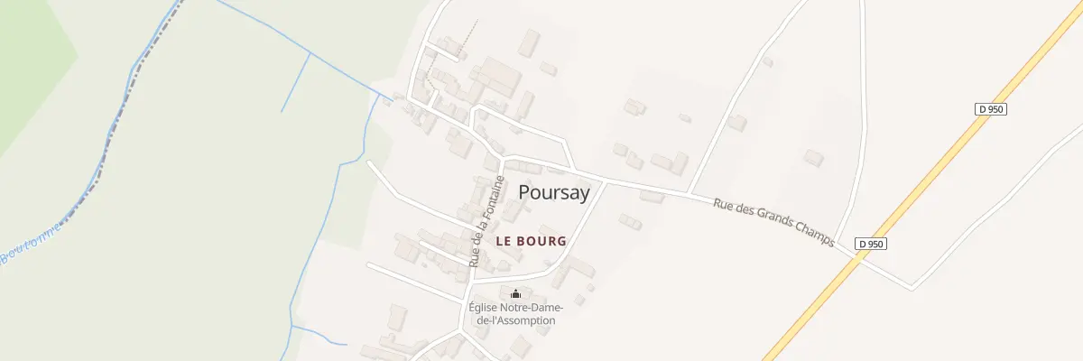 Plan du 12 Rue de la Fontaine à Poursay-Garnaud