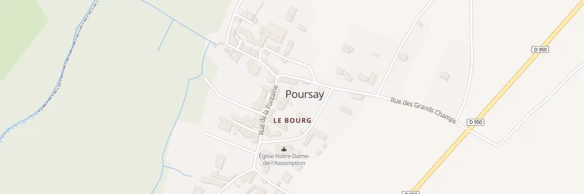 Plan du 10 Rue de la Fontaine à Poursay-Garnaud