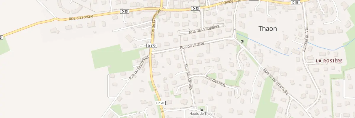 Plan du 2 Rue des Ormes à Thaon
