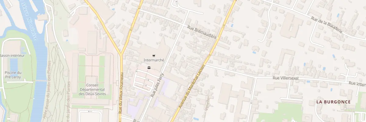 Plan du 53G Rue du Mal Leclerc à Niort