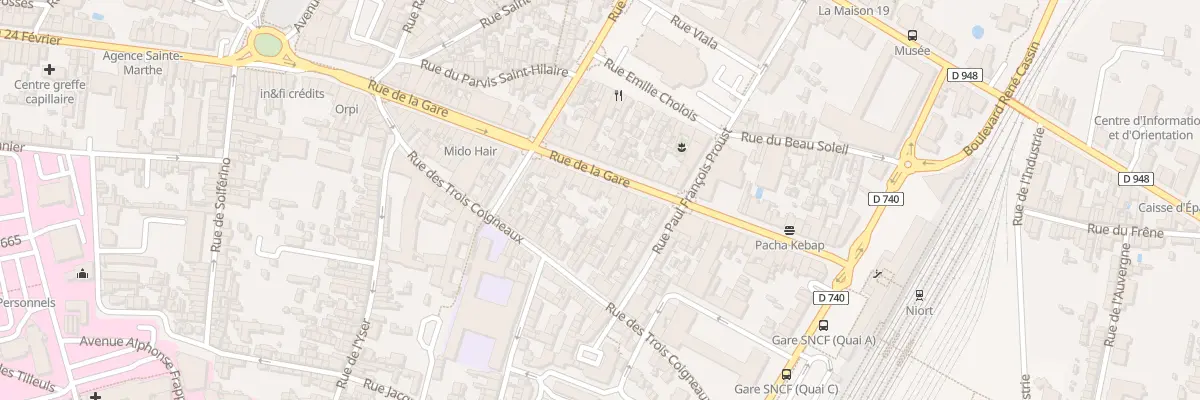 Plan du 62 Rue de la Gare à Niort