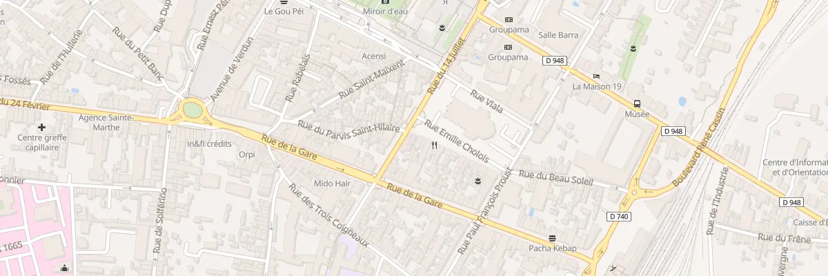 Plan du 2A Rue Emilie Cholois à Niort