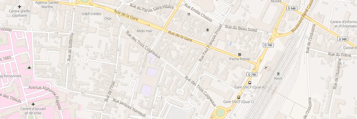 Plan du 55H Rue des 3 Coigneaux à Niort