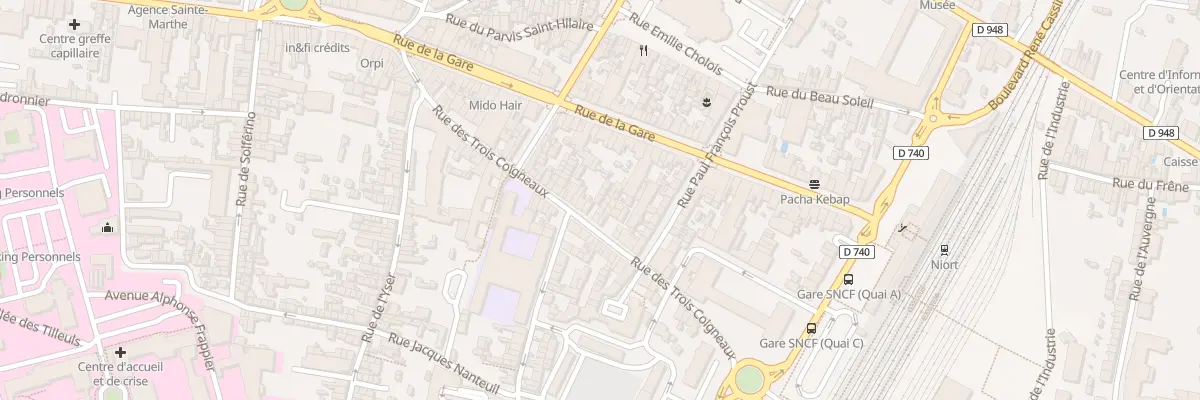 Plan du 55A Rue des 3 Coigneaux à Niort