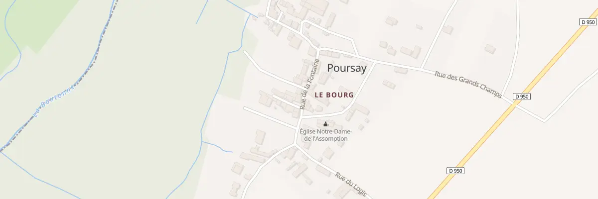 Plan du 1 Rue de la Fontaine à Poursay-Garnaud