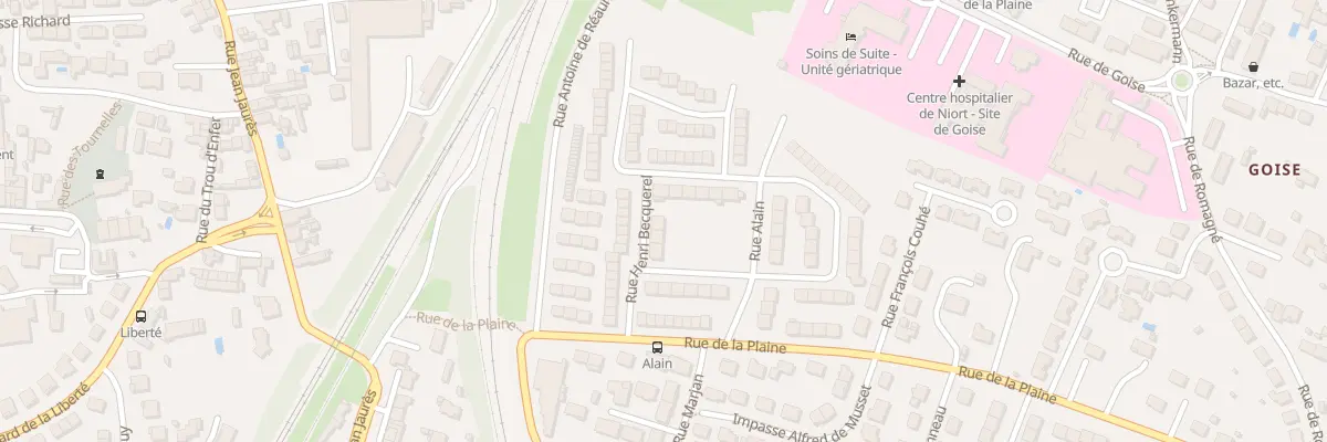 Plan du 6 Rue Henri Becquerel à Niort