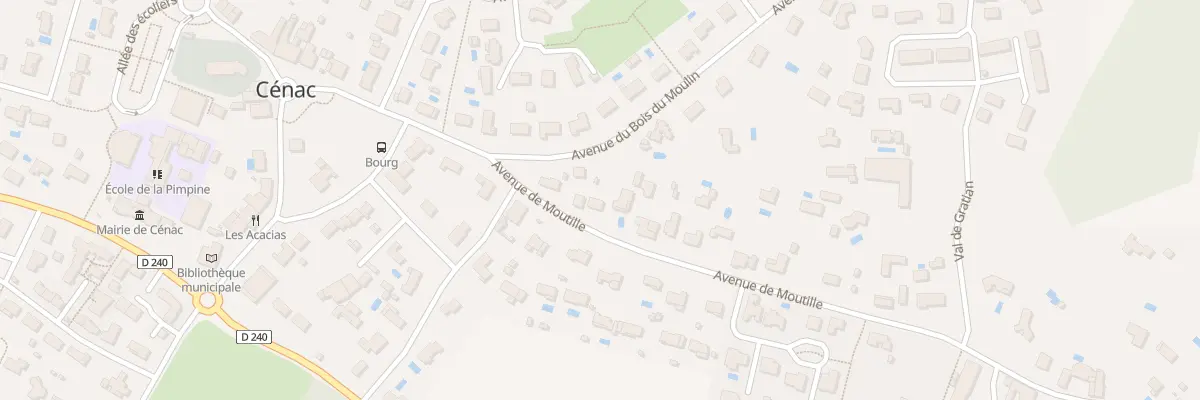Plan du 16 Av de Moutille à Cénac