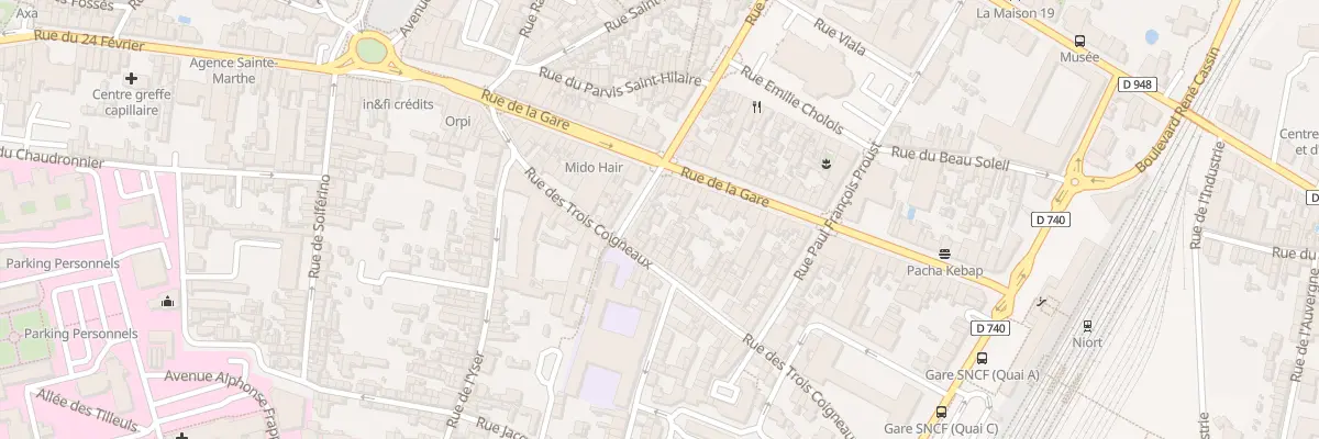 Plan du 35E Rue des 3 Coigneaux à Niort