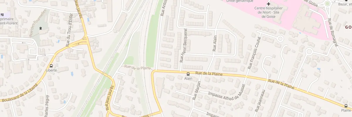 Plan du 9 Rue Henri Becquerel à Niort