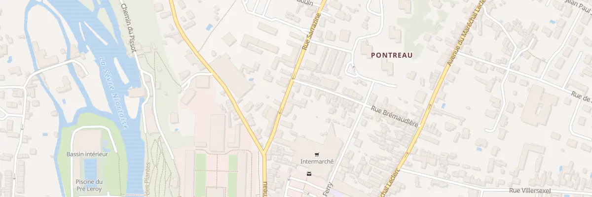 Plan du 1 Rue Brémaudière à Niort