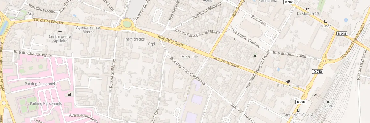 Plan du 25 Rue des 3 Coigneaux à Niort