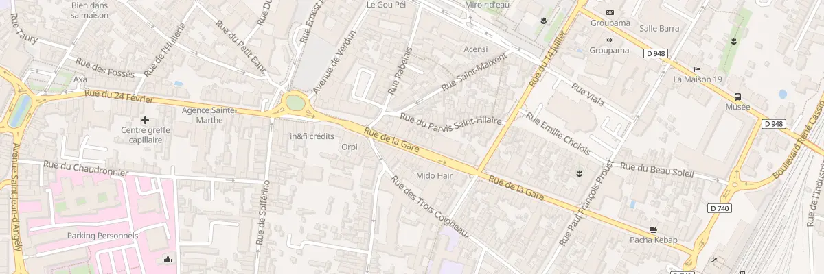 Plan du 33 Rue de la Gare à Niort
