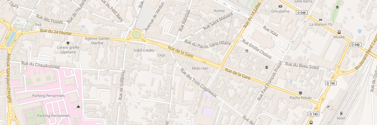 Plan du 26 Rue de la Gare à Niort