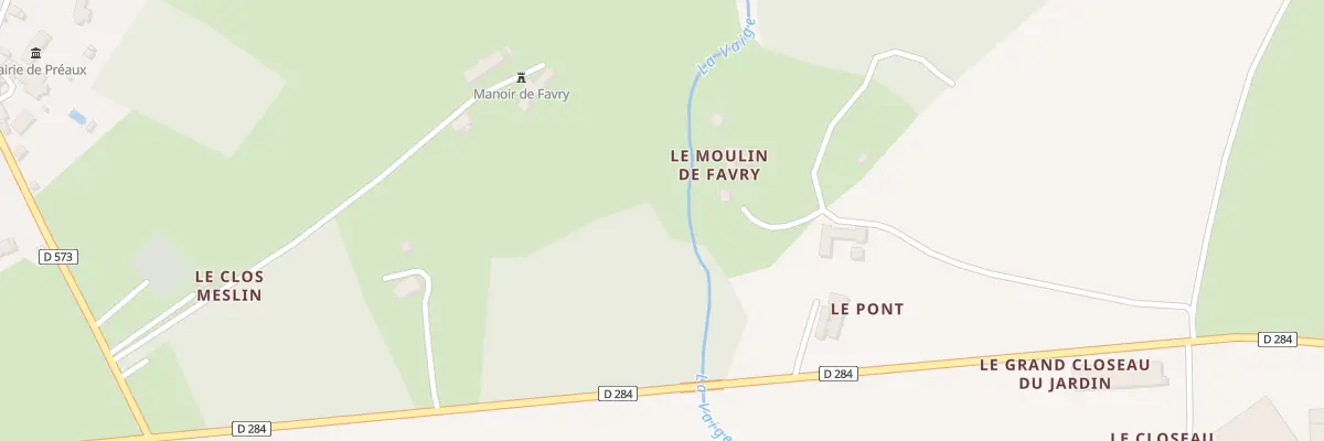 Plan du 2 Le Moulin de Favry à Préaux