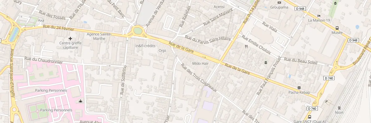 Plan du 13 Rue des 3 Coigneaux à Niort