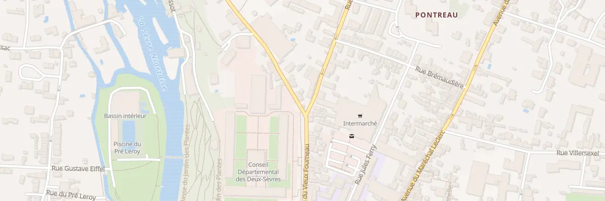 Plan du 2 Rue du Vivier à Niort