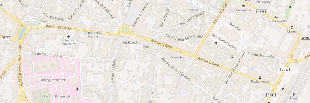Plan du 12 Rue des 3 Coigneaux à Niort