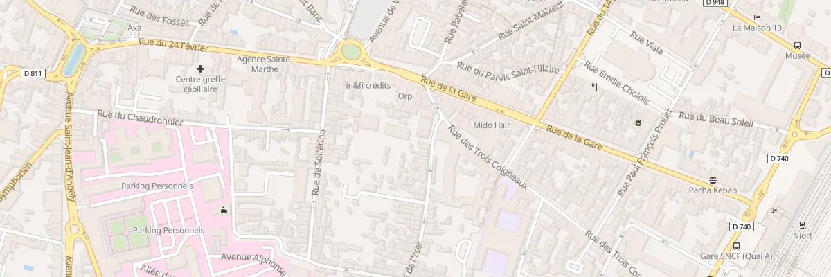 Plan du 2 Rue de l’Yser à Niort