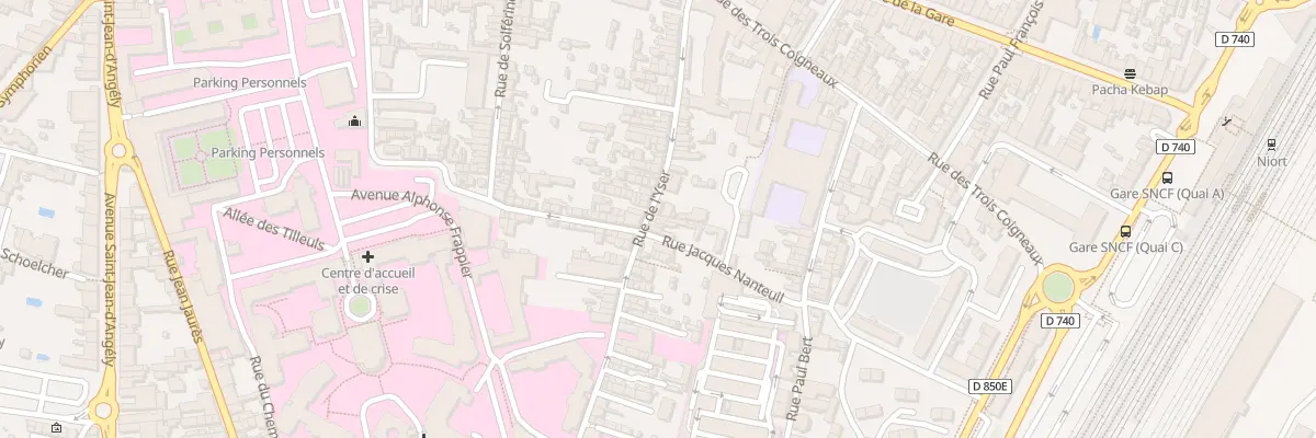 Plan du 25 Rue de l’Yser à Niort