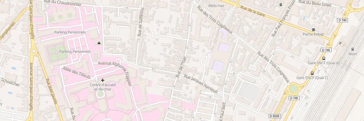 Plan du 58H Rue de l’Yser à Niort