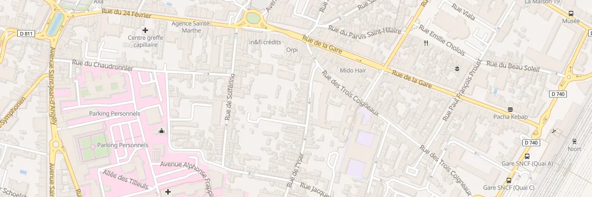 Plan du 22 Rue de l’Yser à Niort
