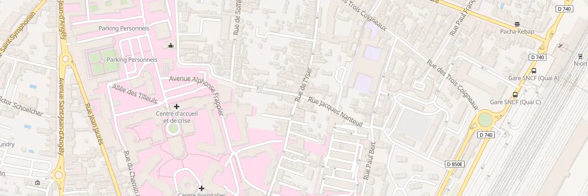 Plan du 1 Rue du Treillot à Niort