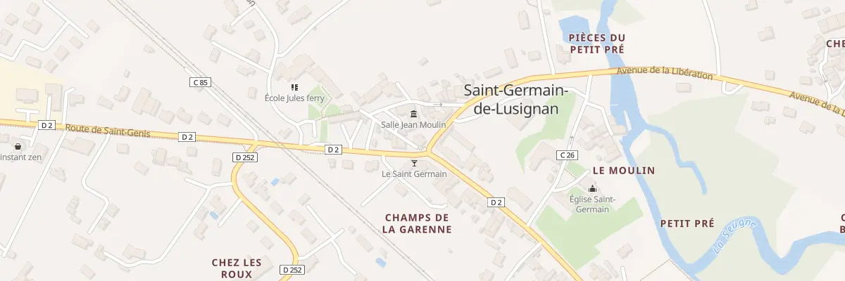 Plan du 1 Av de la Libération à Saint-Germain-de-Lusignan