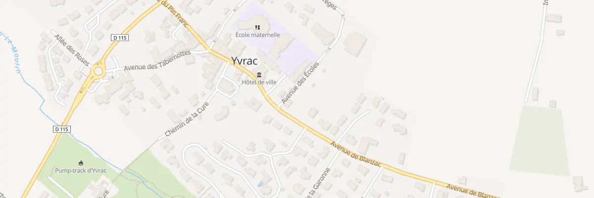 Plan du 15 Av de Blanzac à Yvrac