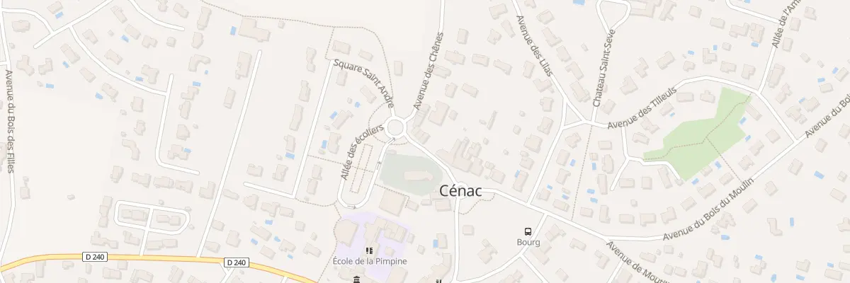 Plan du 9006 Le Bourg-est à Cénac