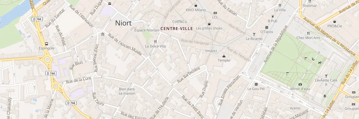 Plan du 10 Rue de la Comédie à Niort
