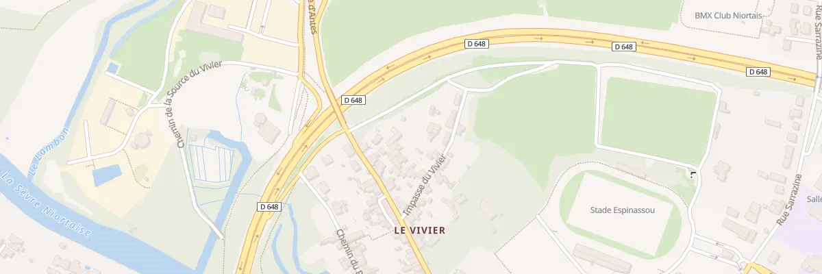 Plan du 86D Rue du Vivier à Niort