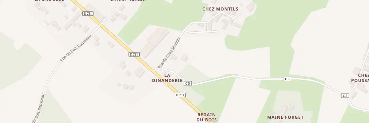 Plan du 1 Rue de Chez Poussard à Brizambourg