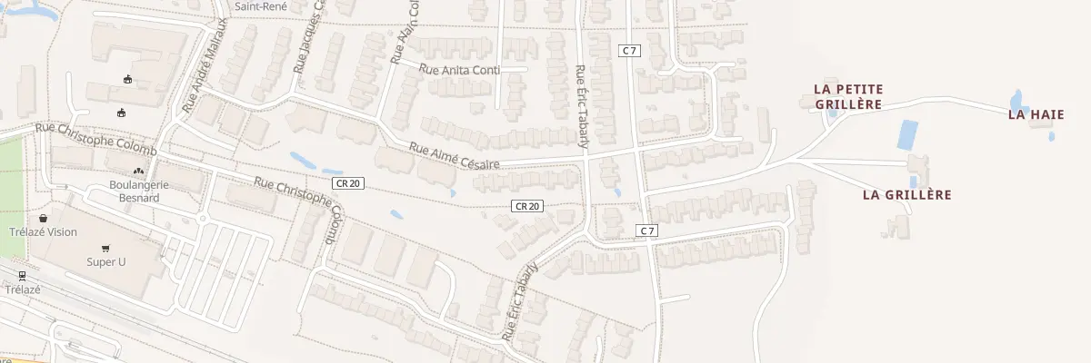 Plan du 44 Rue Aimé Césaire à Trélazé