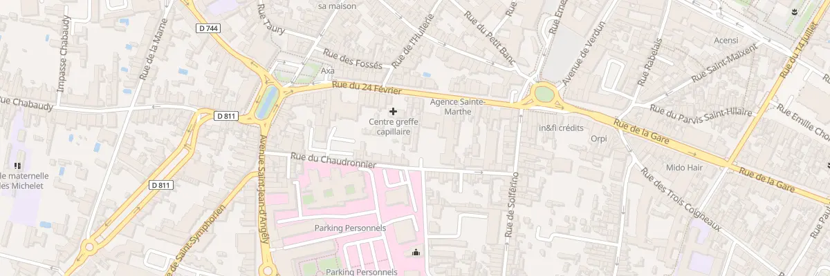 Plan du 20H Rue du 24 Février à Niort