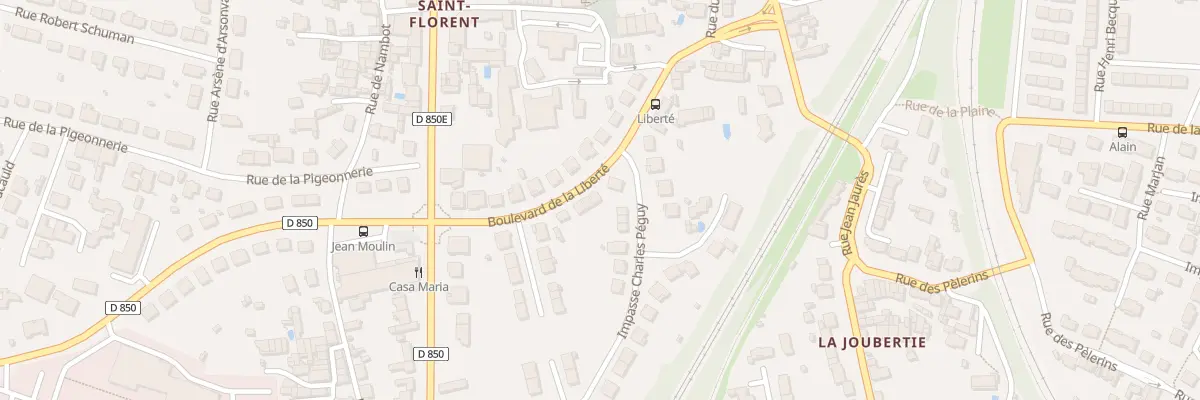 Plan du 14 Bd de la Liberté à Niort