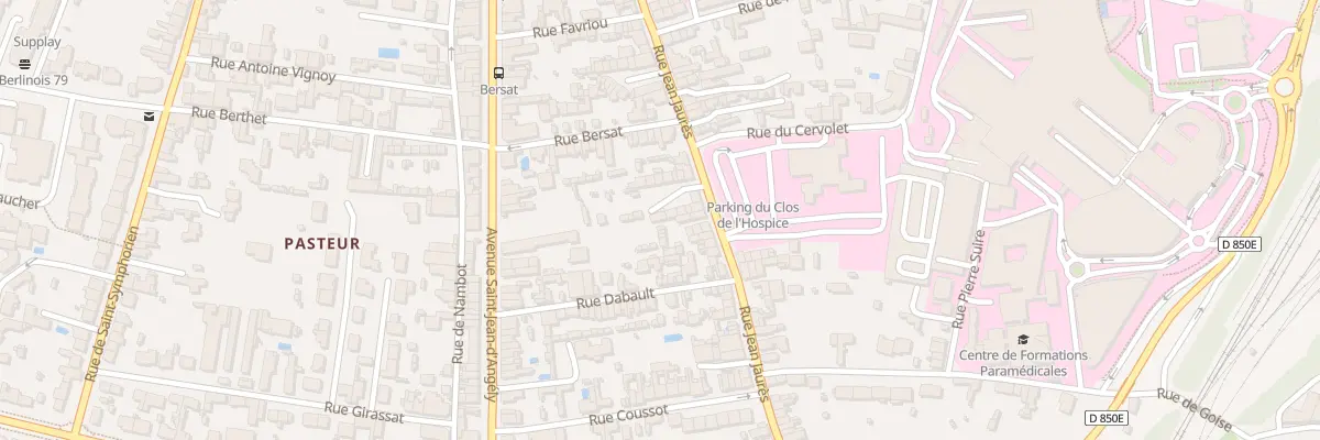 Plan du 68H Rue Jean Jaurès à Niort