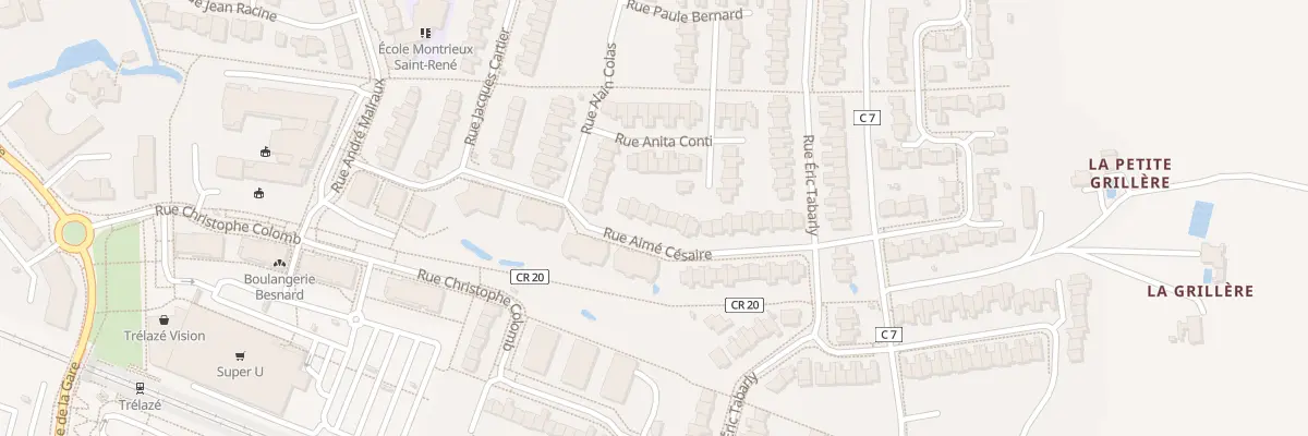 Plan du 21 Rue Aimé Césaire à Trélazé