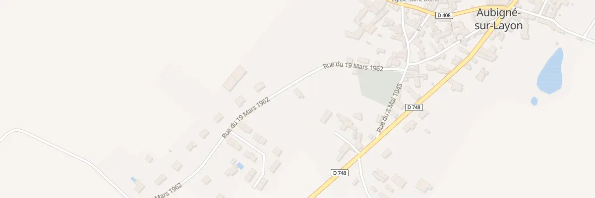 Plan du 7 Rue du 19 Mars 1962 à Aubigné-sur-Layon