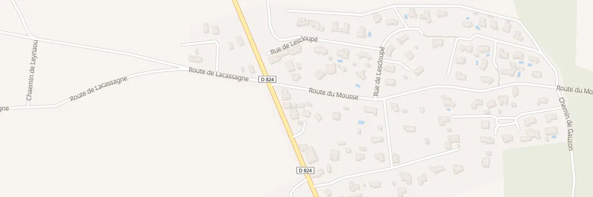 Plan du 28 Rte du Mousse à Bretagne-de-Marsan